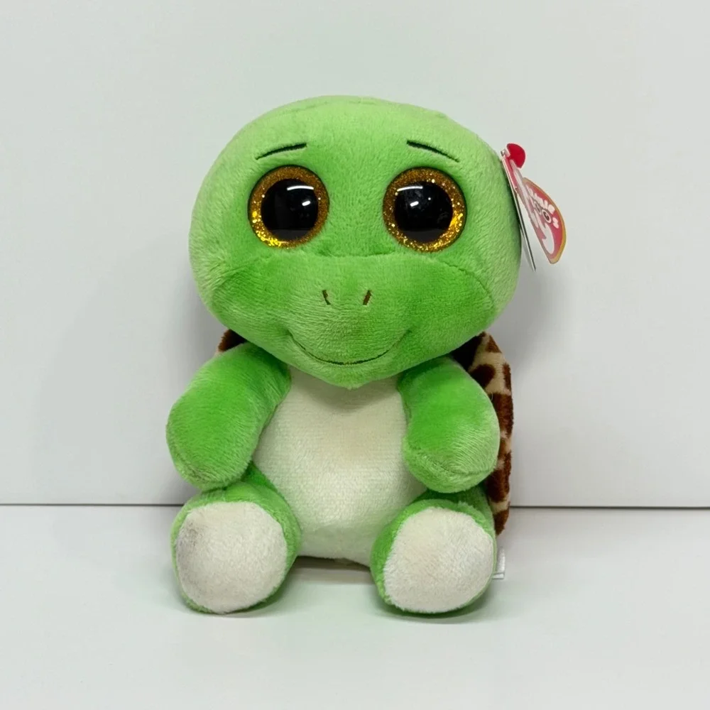 Ty Beanie Boos Turbo the Turtle Green Plush Gold Eyes NWT Collectible Kidcore